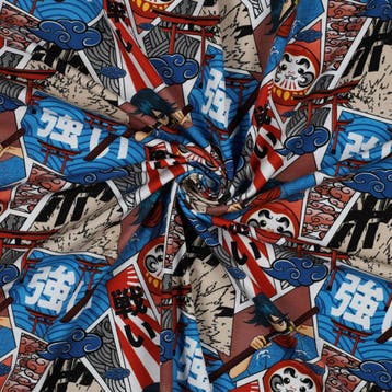 Tricot/Jersey Manga Multicolor, Nieuw, Overige kleuren