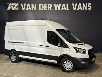 Ford Transit 2.0 TDCI 130pk L3H3 Euro6 Airco | Camera | Appl, Stof, Gebruikt, Wit, Dealer onderhouden