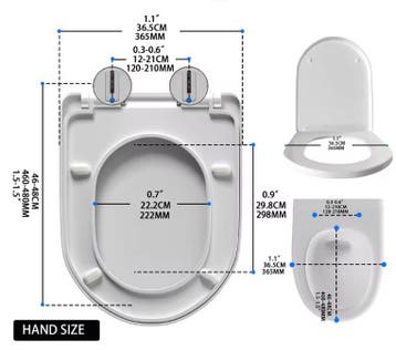 D-Vorm Toiletzitting Soft Close Antibacterieel Afneembaar, Verzenden, Nieuw