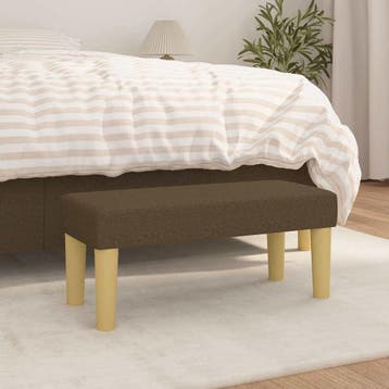 vidaXL Bankje 70x30x30 cm stof bruin, Huis en Inrichting, Verzenden, Nieuw, Stof