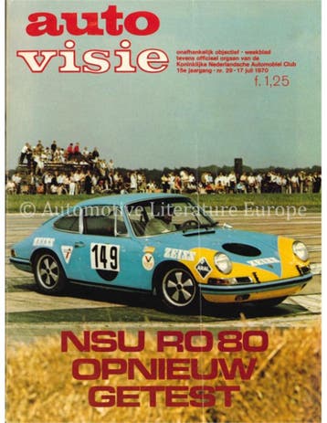 1970 AUTOVISIE MAGAZINE 29 NEDERLANDS, Nieuw, Author