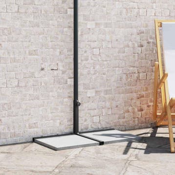 vidaXL Half Parasol Basis Frame Zwart Staal for 32-38 mm, Tuin en Terras, Parasols, Verzenden, Nieuw, Minder dan 1 meter, Parasolvoet