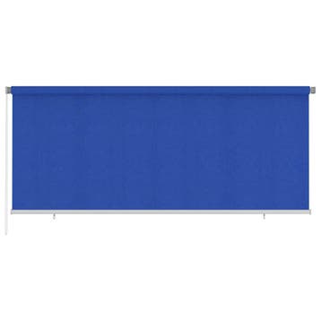 vidaXL Rolgordijn voor buiten 355(B)x140(H) cm HDPE blauw, Huis en Inrichting, Stoffering | Gordijnen en Lamellen, Verzenden, Nieuw