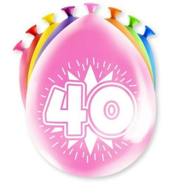 Happy Party Ballonnen 40 jaar, Verzenden, Nieuw, Versiering, Verjaardag
