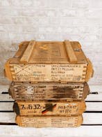 Vintage Industrial Crate - Krat (4) - Hout, Staal - Vintage