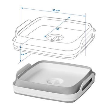 ProPlus Opvouwbare afwasteil met afvoerstop - 30 x 30 x 2..., Ophalen of Verzenden, Nieuw