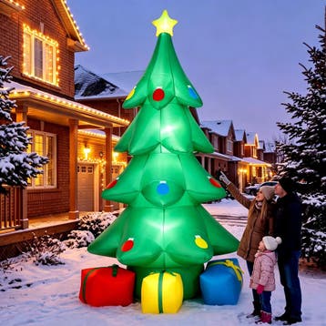 Opblaasbare Kerstboom 300 Cm Met RGB-Ster LED-licht, Geschen, Verzenden, Nieuw