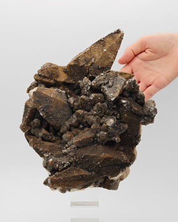 SARDINIË, GROTE scalenoëdrieën van calciet, bi-terminaat en