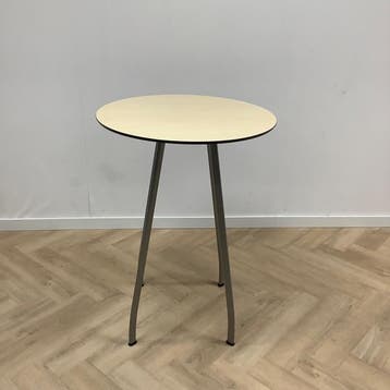 sta-tafel, (hxbxd) 110x80x80 cm, Ahorn blad - metalen poten, Ophalen of Verzenden, Gebruikt