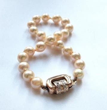 Zonder minimumprijs - Kralenarmband 8 kt geelgoud -