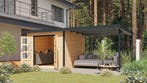 Tuinhuis Pluto A met Overkapping Blank-Antraciet 571 x 271, Nieuw