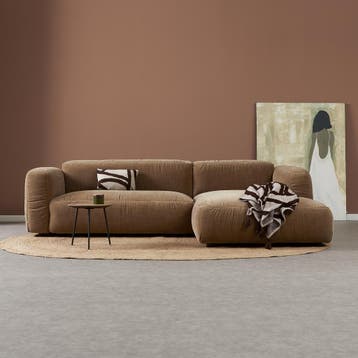 *WOONWINKEL* Beige Hoekbank Met Chaise Longue Rechts, Verzenden, Nieuw