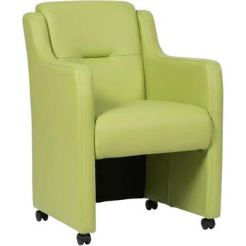 Leren eetkamerstoel Mass - Toledo Lime (felgroen) - Met, Huis en Inrichting, Eigentijds, Modern, Overige kleuren, Nieuw, Leer