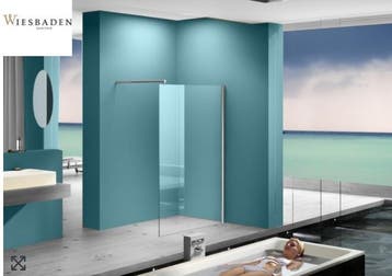 Douchewand 100 x 200 cm – 8 mm Nano Glas – Chroom Profiel &, Ophalen of Verzenden, Nieuw, Chroom, Bad
