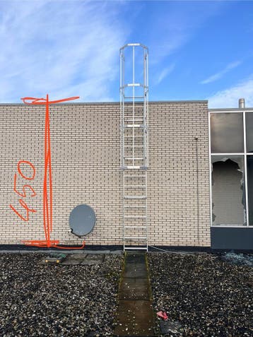 Vluchtladder, brandladder, daktrap *reeds gedemonteerd*, Ophalen, Gebruikt, Ladder, 4 meter of meer