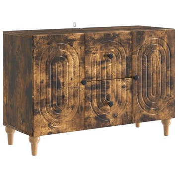 vidaXL TV-kast Gerookt eiken 89 x 34,5 x 60 cm Bewerkt hout, Minder dan 50 cm, Verzenden, Nieuw, Minder dan 100 cm