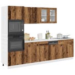 vidaXL 7-delige Keukenkastenset Lyon bewerkt hout oud, Huis en Inrichting, Verzenden, Nieuw, Bruin