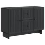 vidaXL Dressoir met lade Zwart 89 x 34,5 x 60 cm Bewerkt, Verzenden, Nieuw, Overige houtsoorten, Minder dan 50 cm