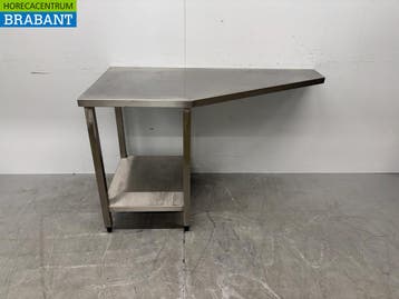 RVS Werktafel met opnderschap 139 x 70 x 86,5 cm Horeca, Zakelijke goederen, Horeca | Keukenapparatuur, Ophalen of Verzenden, Gebruikt