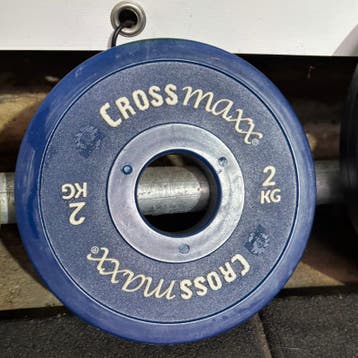 Lifemaxx - Crossmaxx - Halterschijven - Bumper Plates - 1,5, Sport en Fitness, Ophalen of Verzenden, Nieuw, Overige typen