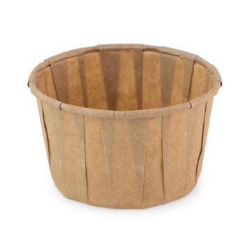 Sier Papieren Bakje Rond Bruin Ø7x4,3cm 100st., Verzenden, Nieuw
