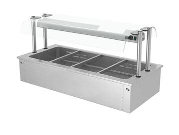 GGM Gastro | Inbouw bain-marie (drop-in) - 1500mm - 3,37 kW, Verzenden, Nieuw in verpakking, RVS Meubilair