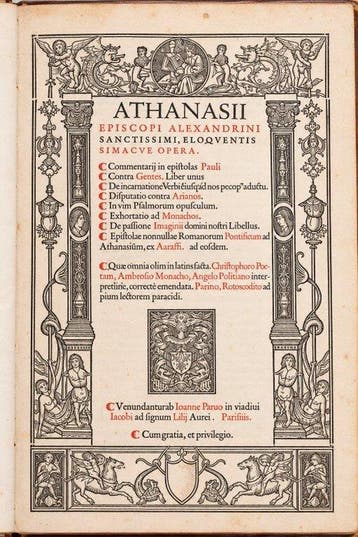 [Post Incunable] - Athanasii - Opera - 1518-1519