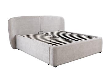 Bed ART DECO 180x200cm bouclé greige met opbergruimte -, Ophalen of Verzenden, Nieuw