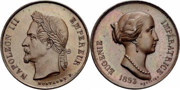 Frankreich Napoleon Iii brons medaille 1853 Montagny Euge..., Verzenden