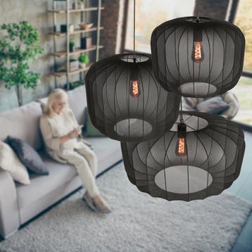 2dekans | Anne Lighting - hanglamp - Sable - zwart - linnen, Ophalen of Verzenden, Zo goed als nieuw