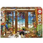 Puzzel - EDUCA - Vogelkijker Raam - 1500 stukjes - 85 x 6..., Verzenden, Nieuw