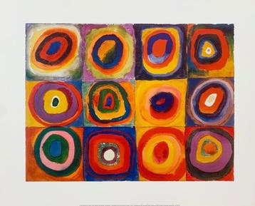 Wassily Kandinsky (after) - Square Circles - Artprint - 40 x