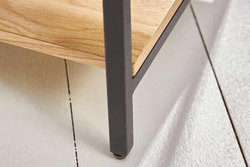 Industrieel nachtkastje ELEMENTS 40cm eiken bijzettafel met, Ophalen of Verzenden, Nieuw