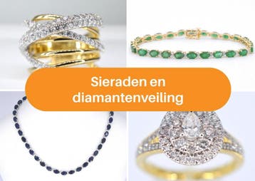 Veiling sieraden, diamanten, edelstenen en gouden juwelen, Nieuw