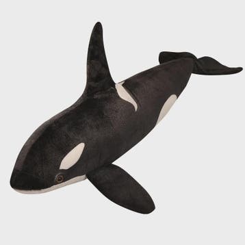 Grote Knuffel Orka - Levensechte Zwarte Zwaardwalvis Pluche