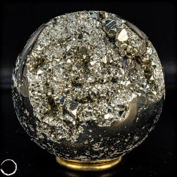 Grote natuurlijke gouden pyriet Sphere/ Druzen- 1683.21 g