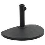 vidaXL Parasolvoet halfrond 9 kg polyresin zwart, Tuin en Terras, Verzenden, Nieuw, Minder dan 1 meter, Parasolvoet