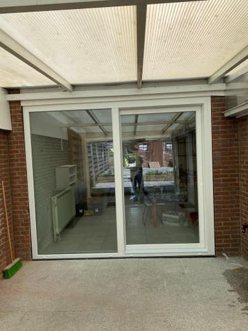 Gebruikte kunststof schuifpuien outlet - Direct leverbaar!, Kunststof, Ophalen of Verzenden, Zo goed als nieuw, Inclusief glas