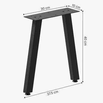 [en.casa] Stalen onderstel Mariager set van 2 tafelpoot 42x4, Verzenden, Nieuw