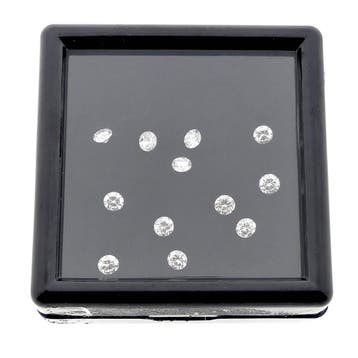 Set 1,01 ct. Briljant geslepen natuurlijke diamanten; Kle..., Ophalen of Verzenden, Gebruikt