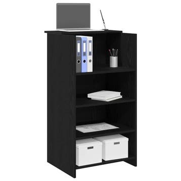 vidaXL Receptiebalie 55x50x103,5 cm bewerkt hout zwart, Huis en Inrichting, Bureaus, Verzenden, Nieuw