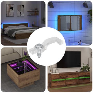 vidaXL LED Strip Clips 23,8 mm 12 st Transparant Kunststof, Verzenden, Nieuw, Kunststof