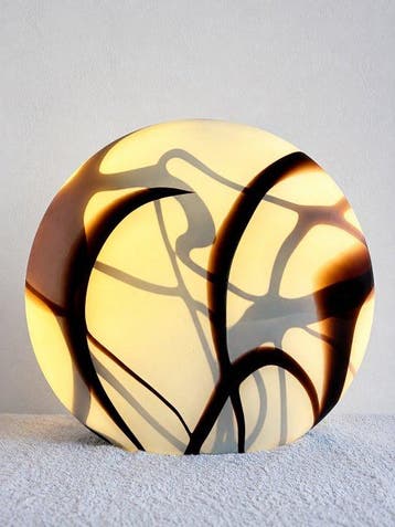 Zijlstra - Tafellamp - Opaline glas - Zebra Swirl Lamp