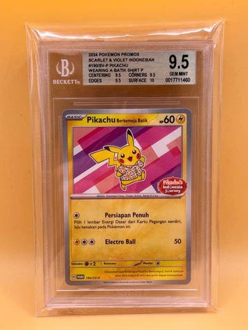 Pokémon Graded card - Pikachu 190/SV-P Promo card - Beckett, Nieuw