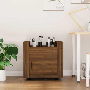 vidaXL Bureaukastje 60x45x60 cm bewerkt hout bruin, Huis en Inrichting, Kasten | Ladekasten, Verzenden, Nieuw