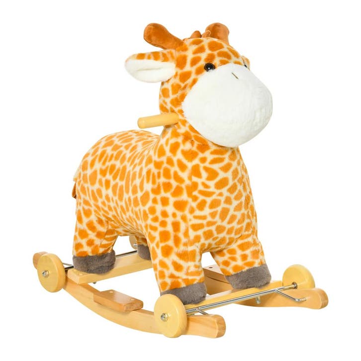 TRUUSK 2-in-1 Schommelpaard en Loopwagen - Geel Pluche Speel, Kinderen en Baby's, Kinderkleding | Kinder-zwemkleding, Nieuw, Verzenden