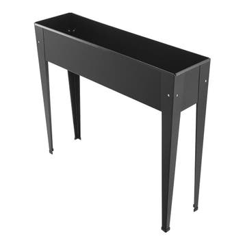 [en.casa] Kweektafel plantenbak 98x25x82 cm staal antraciet, Verzenden