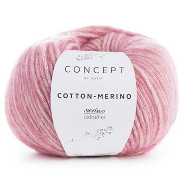 Katia Concept Cotton-Merino - 119 roze - Katoen/Merino Gar, Ophalen of Verzenden, Nieuw