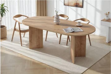 Asir 746NRD1114 Eettafel Sapphire Eik 200x90 AFHAAL voor 199, Ophalen, Overige materialen, 50 tot 100 cm, 150 tot 200 cm