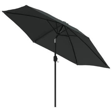vidaXL Parasol met metalen paal 300 cm antraciet, Verzenden, Nieuw, 2 tot 3 meter